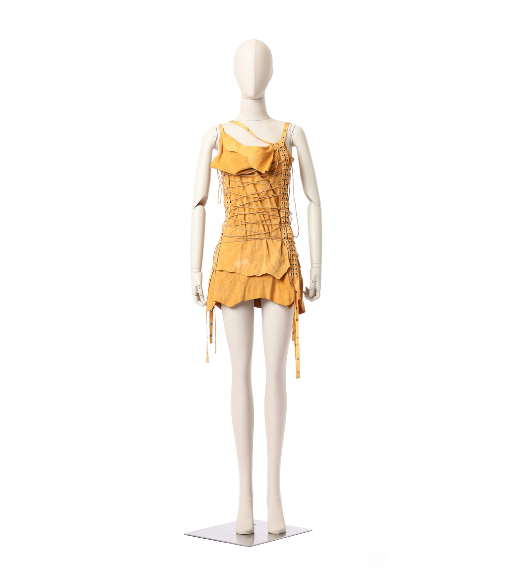 Plein Sud 2002 Suede Bondage Dress